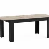 Demeyere Tafel Wayne 155/205x90cm - decor - eik & zwart