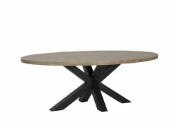 Tafel 260x130cm - decor - old teak & matt black