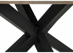Tafel 183x100cm - decor - old teak & matt black