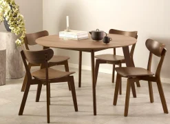 Tafel Ø120x76cm - walnoot fineer - bruin