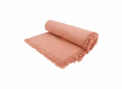 Cosy & Trendy Tafelkleed Franjes 140x250cm - katoen - oud roze
