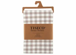 Tiseco Tafelkleed Gingham 150x300cm - katoen - taupe