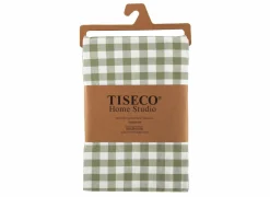 Tiseco Tafelkleed Gingham 150x300cm - katoen - olijfgroen