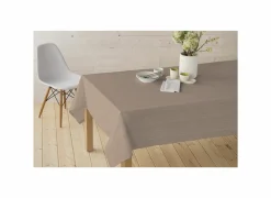 Tafelkleed Nap D'Eco Ø180cm - polyester & katoen - beige & bruin