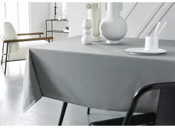 Tafelkleed Teflon 150x250cm - katoen - grijs