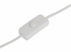 Tafellamp Champignon Pola H35cm E27 - hevea & staal - wit & naturel