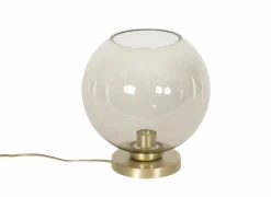 Tafellamp E27 H26cm - metaal/glas - goud