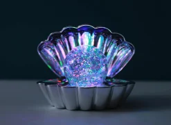 Tafellamp Shell kunststof - zilver