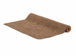 Tafelloper Truman 45x145cm - lederlook - walnoot