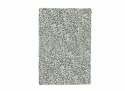 Tapijt Twister 65x130cm - polypropyleen - wit & zilver