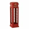 J line Telefooncel Antiek 38,5x11,5x11,5cm - metaal - rood