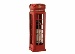 J line Telefooncel Antiek 38,5x11,5x11,5cm - metaal - rood