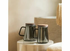 Salt & Pepper Theeglas Luma 63cl - glas - grijs & naturel