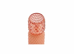 Theelichthouder Bublini H16cm - glas - roze