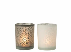 J line Theelichthouder Luipaard H12,5cm