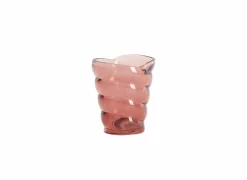 Theelichthouder Malea H12,5cm - glas - roze