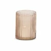 Theelichthouder Ø8x10cm - glas - amber
