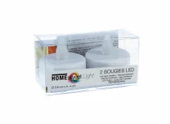 Theelichtjes LED wit, set van 2