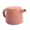 Theepot met infuser 62cl - stoneware & RVS - roze