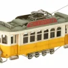 J line Tram Antiek 32x10x16cm - metaal - meerkleurig