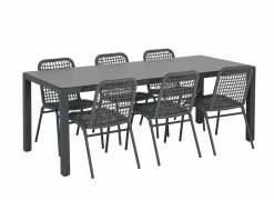 Tuinset Breeze 200x90cm met 6 Hopi tuinstoelen