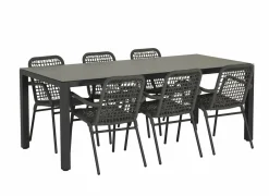 Tuinset Breeze 200x90cm met 6 Hopi tuinstoelen