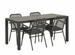 Tuinset Breeze 160x80cm met 4 tuinstoelen Hopi