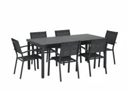 Tuinset Eden 180/240x95cm met 6 tuinstoelen Prayer