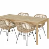 Tuinset Voodoo 180x90cm met 4 tuinstoelen Flores