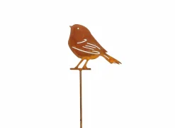 Tuinsteker Vogel H145cm - metaal - roest