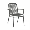 Tuinstoel Hopi 55x61x81cm - artificial rattan - antraciet