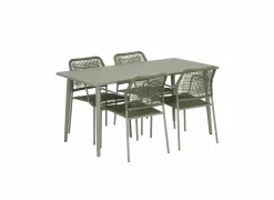 Tuinstoel Phi staal rotan groen