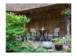 Tuintafel Shore Ø90cm - aluminium - antraciet