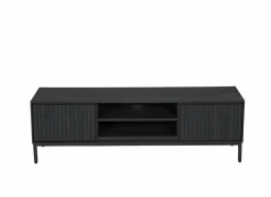 Tv-meubel Aquilano 145cm - acacia massief & decor - zwart