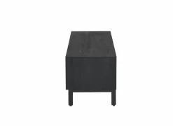 Tv-meubel Aquilano 145cm - acacia massief & decor - zwart