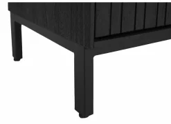 Tv-meubel Aquilano 145cm - acacia massief & decor - zwart