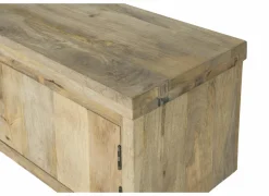 Tv-meubel Boqueria 180cm - mango massief & metaal - naturel