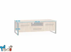 Tv-meubel Caribba 160cm - melamine - tropic