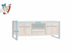 Tv-meubel Cascade 136cm - lamulux - mokka