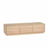 Tv-meubel Caviar 165cm - eik massief & decor - naturel