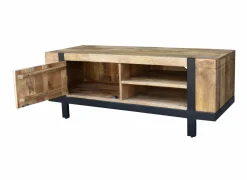 Tv-meubel Chaparral 125cm - mango massief - naturel & zwart