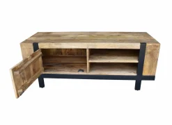 Tv-meubel Chaparral 125cm - mango massief - naturel & zwart