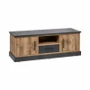 Tv-meubel 142cm - decor - bruin & zwart