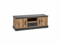 Tv-meubel 142cm - decor - bruin & zwart