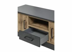 Tv-meubel 142cm - decor - bruin & zwart