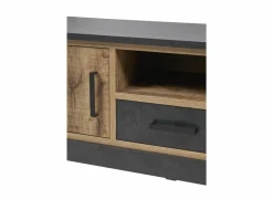 Tv-meubel 142cm - decor - bruin & zwart
