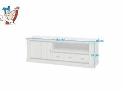 Tv-meubel 165cm - decor - dark forest