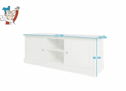 Tv-meubel 172cm - decor - lariks & bruine eik