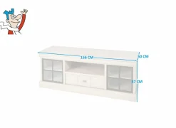 Tv-meubel 156cm - decor - natuurlijke olm