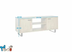 Tv-meubel Como 1 170cm - melamine - golden oak